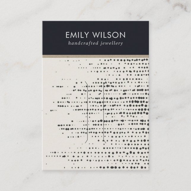 RETRO BLACK AND WHITE DOTS HAIR CLIP DISPLAY CARD (Front)