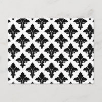 Retro Black and White Floral Pattern