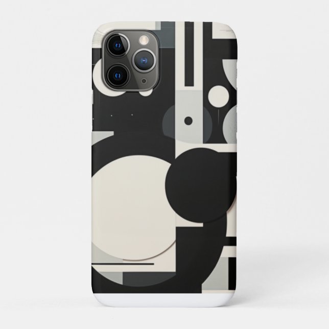 Retro Black and White Iphone case (Back)