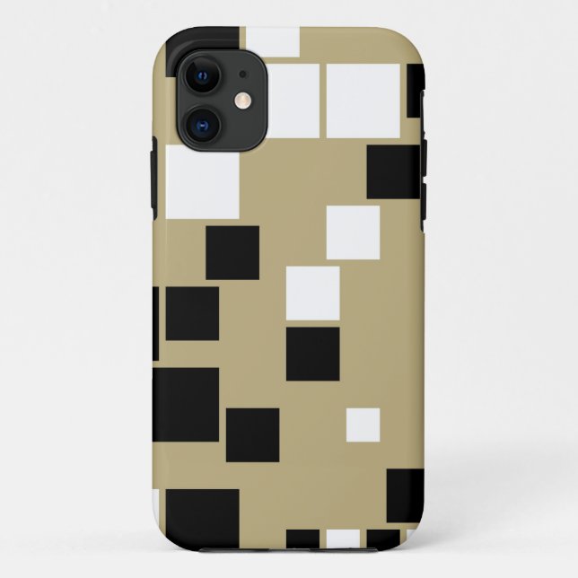 Retro Black and White Pattern Seamless Art Case-Mate iPhone Case (Back)