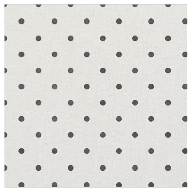 Retro black and white small polka dots pattern fabric (Close Up)