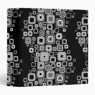 Retro black and white squares binder