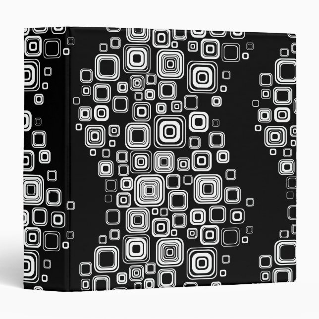 Retro black and white squares binder (Front/Spine)