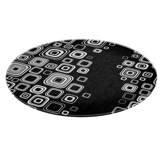Retro black and white squares cutting board (Corner)