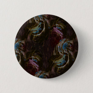 Retro Black Atomic Abstract 2 Inch Round Button