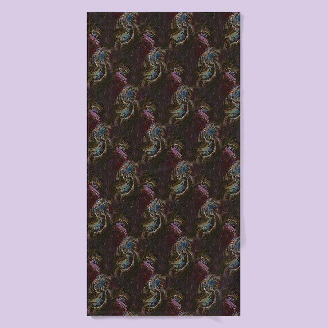 Retro Black Atomic Abstract Bath Towel (Bath Towel)