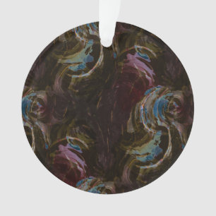 Retro Black Atomic Abstract Ornament