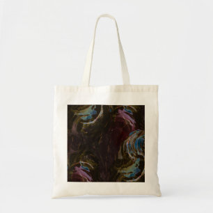 Retro Black Atomic Abstract Tote Bag