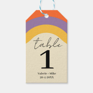 Retro Black Calligraphy Table Numbers Wedding  Gift Tags