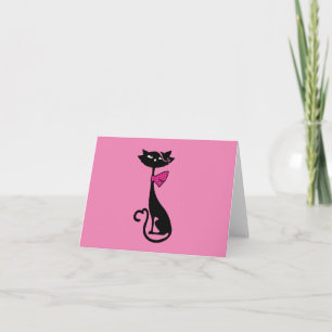 RETRO BLACK CAT NOTE CARDS