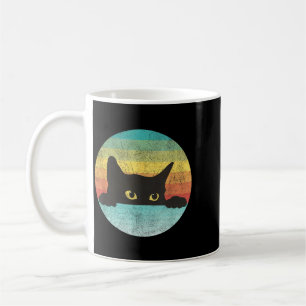 Retro Black Cat Vintage Funny Cute Kitty Coffee Mug
