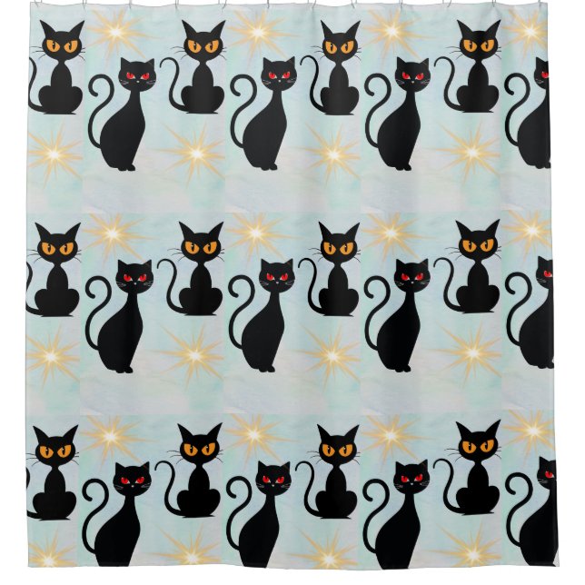  Retro Black Cats, 1950s Starburst (Front)