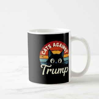 Retro Black Cats Against Trump 2 Coffee Mug