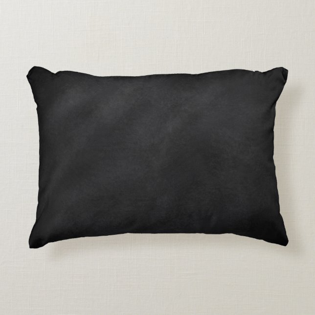 Retro Black Chalkboard Texture Accent Pillow (Front)