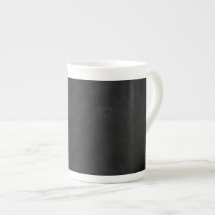Retro Black Chalkboard Texture Bone China Mug