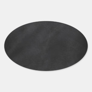 Retro Black Chalkboard Texture Oval Sticker