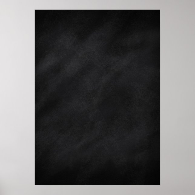 Retro Black Chalkboard Texture Poster (Front)