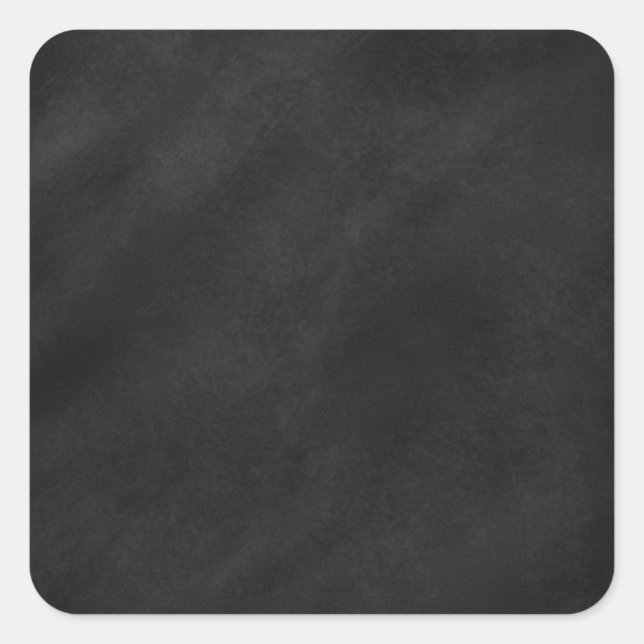 Retro Black Chalkboard Texture Square Sticker (Front)
