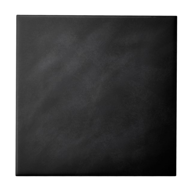 Retro Black Chalkboard Texture Tile (Front)