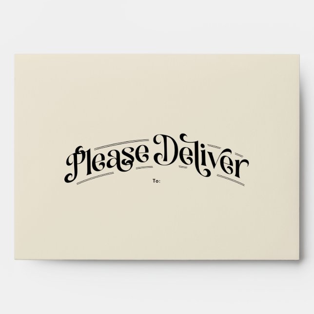 Retro Black Cream Photo Return Address Graduation Envelope (Front)