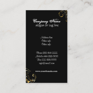 Retro Black Elegant Business Cards
