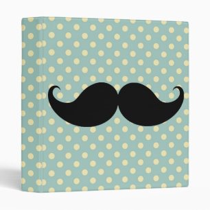 Retro Black Handlebar Moustache Moustache Stache Binder