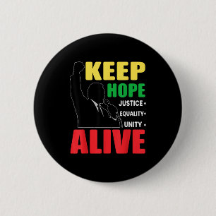 Retro black history inspirational keep hopes alive 2 inch round button