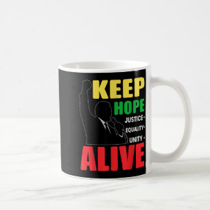 Retro black history inspirational keep hopes alive coffee mug