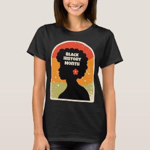 Retro Black History Month African Woman  T-Shirt