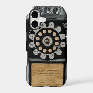 retro black pay phone case