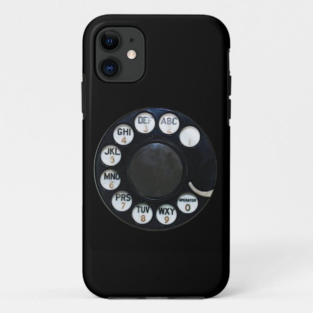 Retro Black Rotary Phone  Case-Mate iPhone Case (Back)