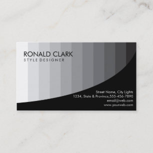 Retro Black Steel Silver Metal Financial Services Business Card