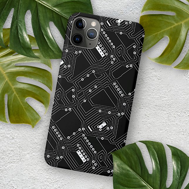 Retro Black White Cool Computer Circuit Board (Creator Uploaded)
