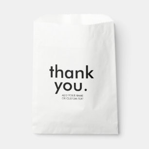 Retro Black & White   Custom Thank You Design Favour Bag