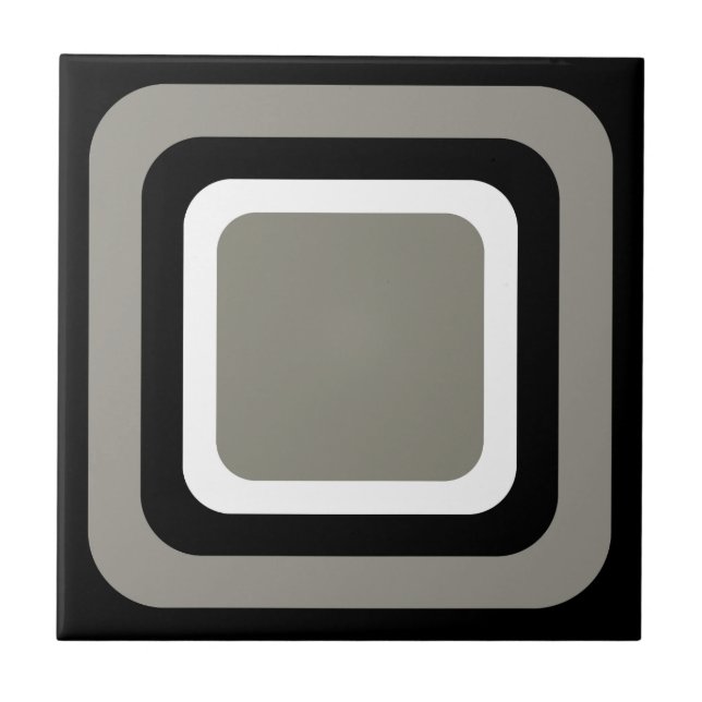 Retro Black White Grey Tile (Front)