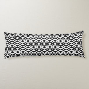 Retro Black White Lozenges Modern Pattern Body Pillow