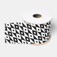 Retro Black White Lozenges Modern Pattern