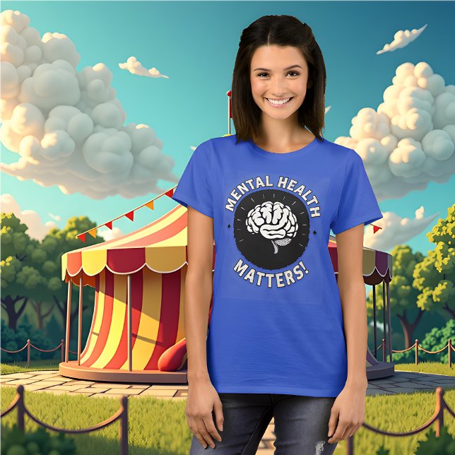 Retro Black & White: Mental Health Matters Women's T-Shirt (Mental Health Matters Women's t-shirt. )