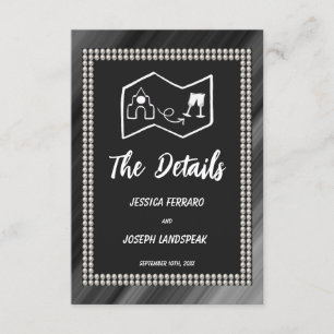 Retro Black & White Pearles & Carte