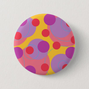 Retro Blackberry Fun Bubbly Dots Colourful Button