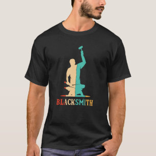 Retro Blacksmith Hobby Legend Forging Anvil Blacks T-Shirt
