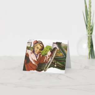 Retro Blank Card Visit Thank You Invitation Travel