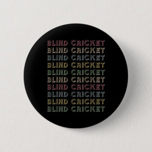 Retro Blind Cricket Repetitive Vintage Player 1 2 Inch Round Button