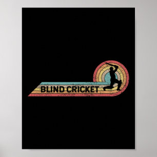 Retro Blind Cricket Vintage Player Film Strip Poster
