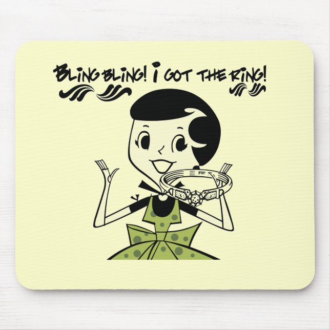 Retro Bling Ring Tshirts and Gifts Mouse Pad (Front)