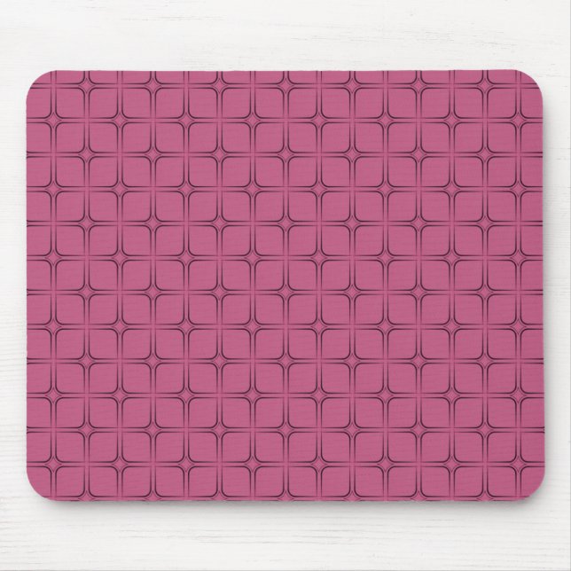 Retro Bliss Mousepad, Pink Mouse Pad (Front)