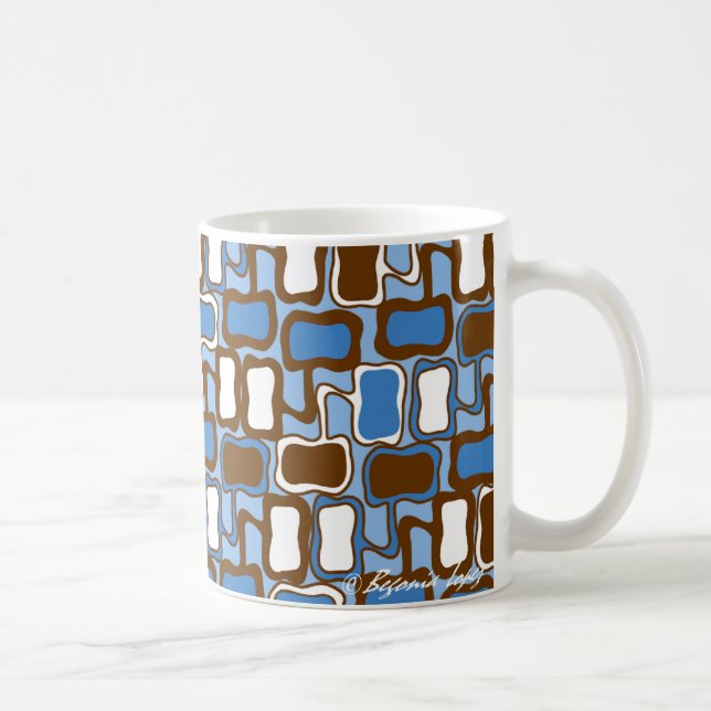 Retro Blob Pattern Coffee Mug (Right)