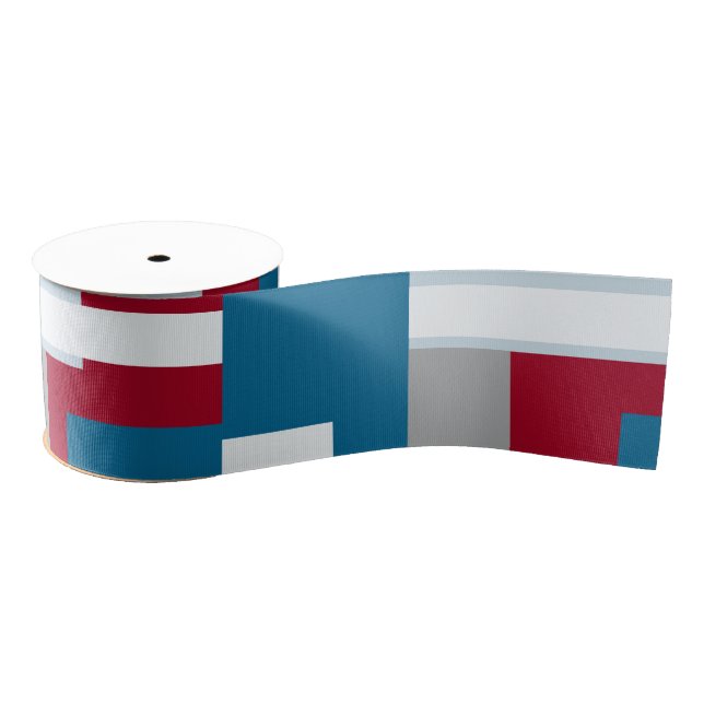 Retro Block Design 4 Grosgrain Ribbon (Spool)