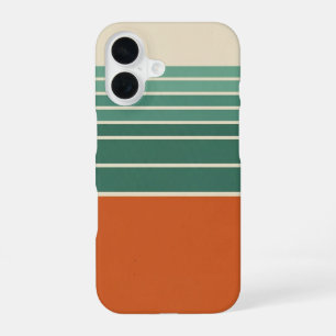 Retro Block & Stripes iPhone 16 Case