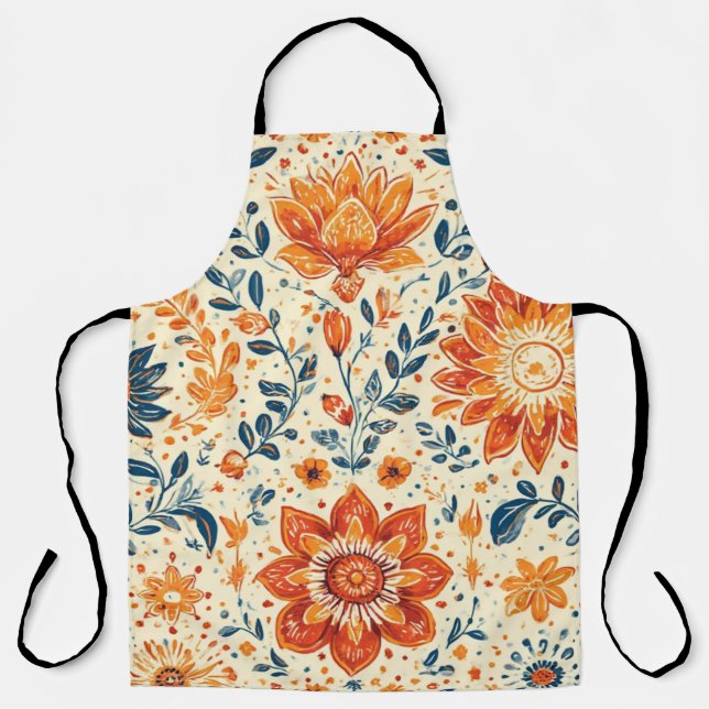 Retro Bloom Burst - Apron (Front)